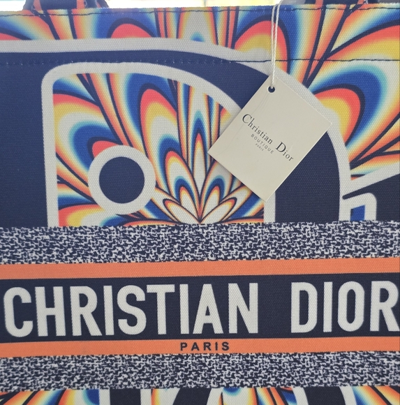 Dior Book Tote Top Handle Handbag Women Multi Print New Large Dustbag COPY - Picture 8 of 16